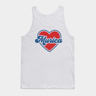 Murica: A Groovy and Patriotic 4th of July Design Tank Top